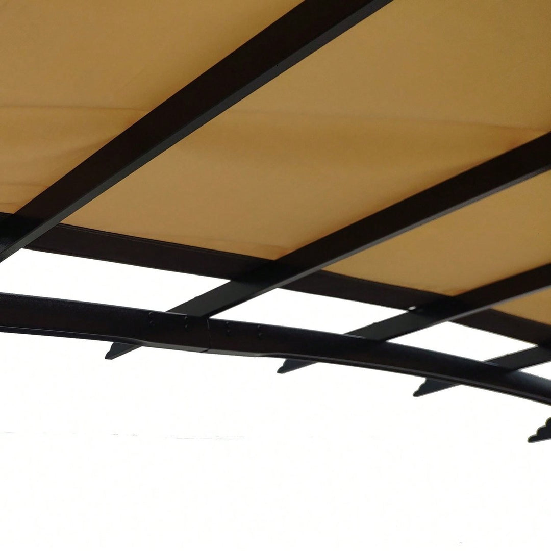 Universal Canopy Cover Replacement For 12x9 Ft Curved Outdoor Pergola Structure -Quality Fabric, Retractable Canopy Image 6