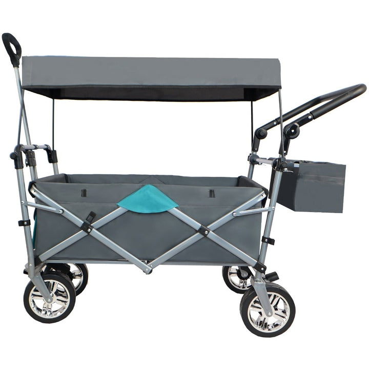 Utility Folding Wagon with Removable Canopy Image 1