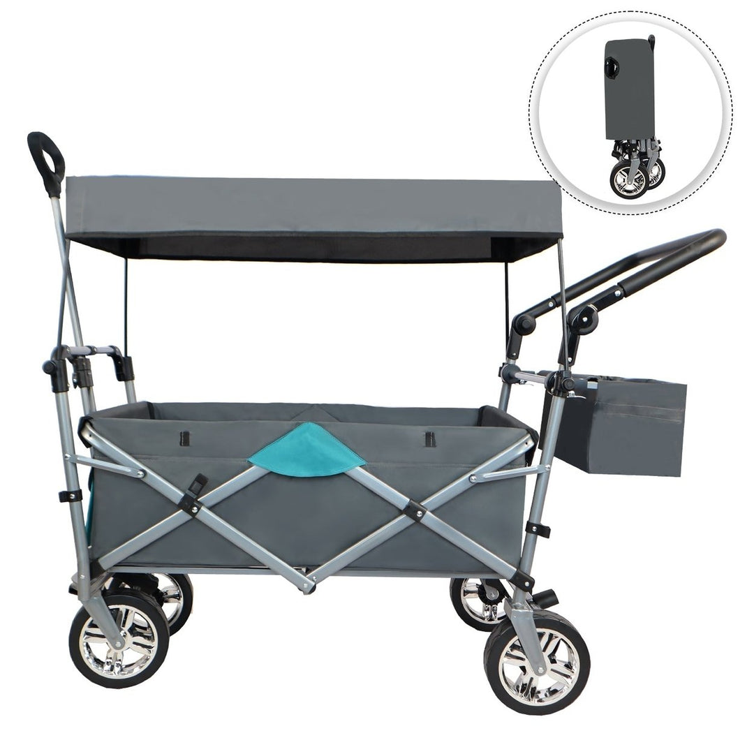 Utility Folding Wagon with Removable Canopy Image 2