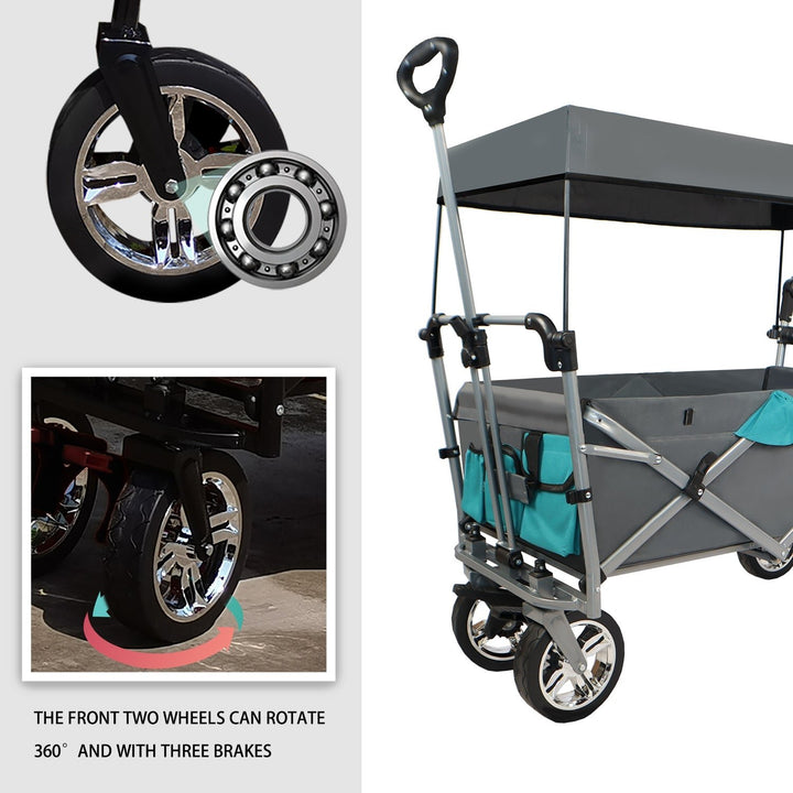 Utility Folding Wagon with Removable Canopy Image 5