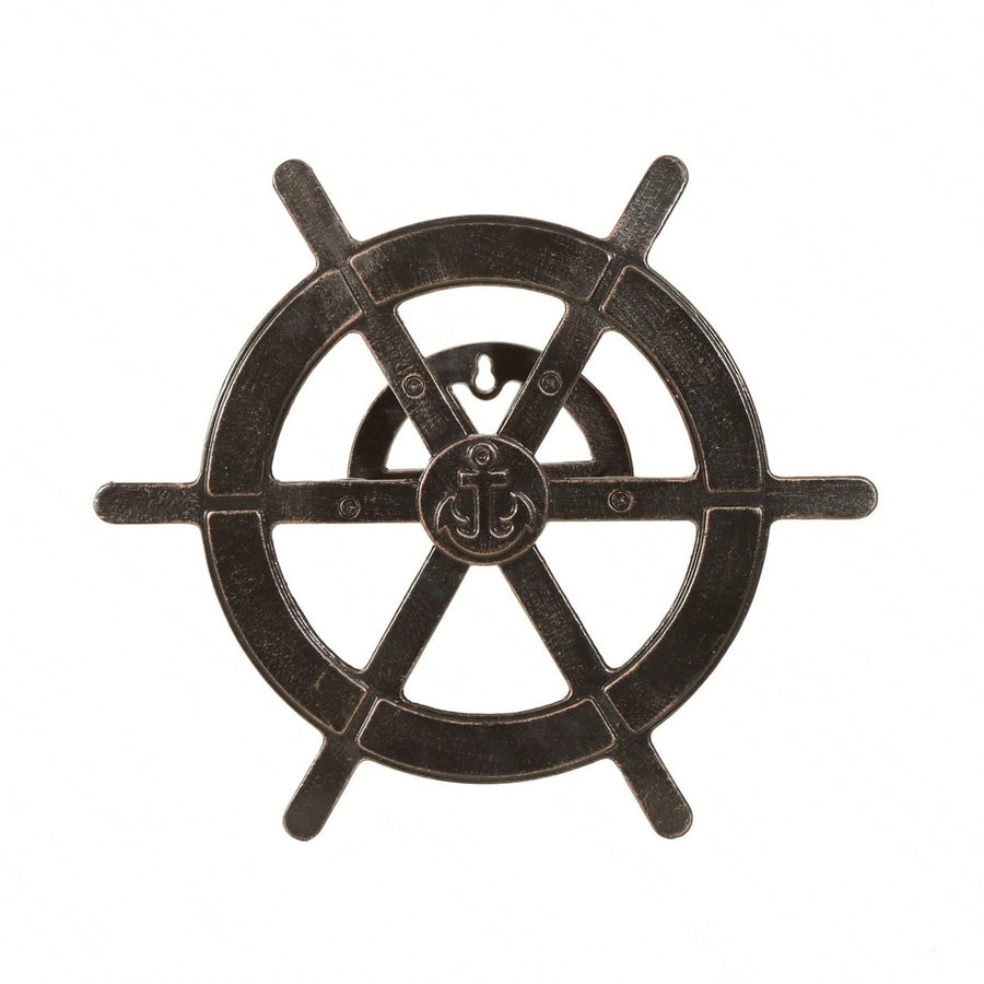 Vanora 20" Hose Holder: Shiny Copper Aluminum Ship Wheel For Stylish Outdoor Decor Image 1