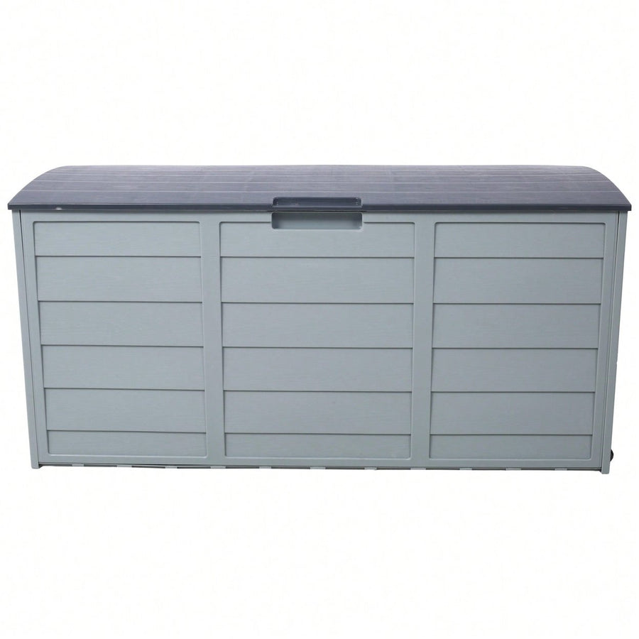 Versatile 75 Gallon Outdoor Storage Deck Box With Wheels For Patio Furniture, Cushions, Garden Tools, And Pool Toys Image 1