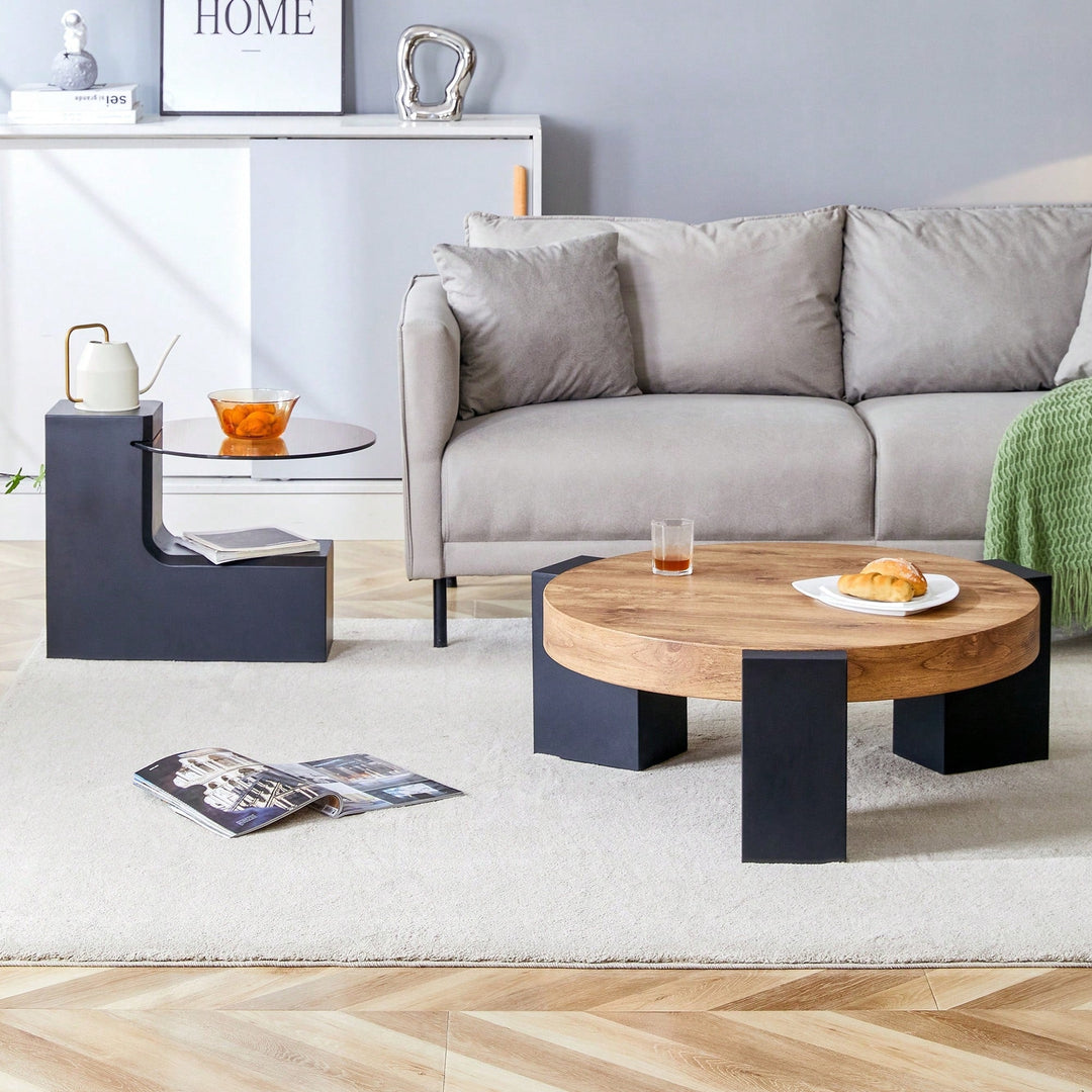 Versatile Detachable Double-Decker Coffee Table - Stylish Design For Flexible Space Utilization In Any Setting Image 4