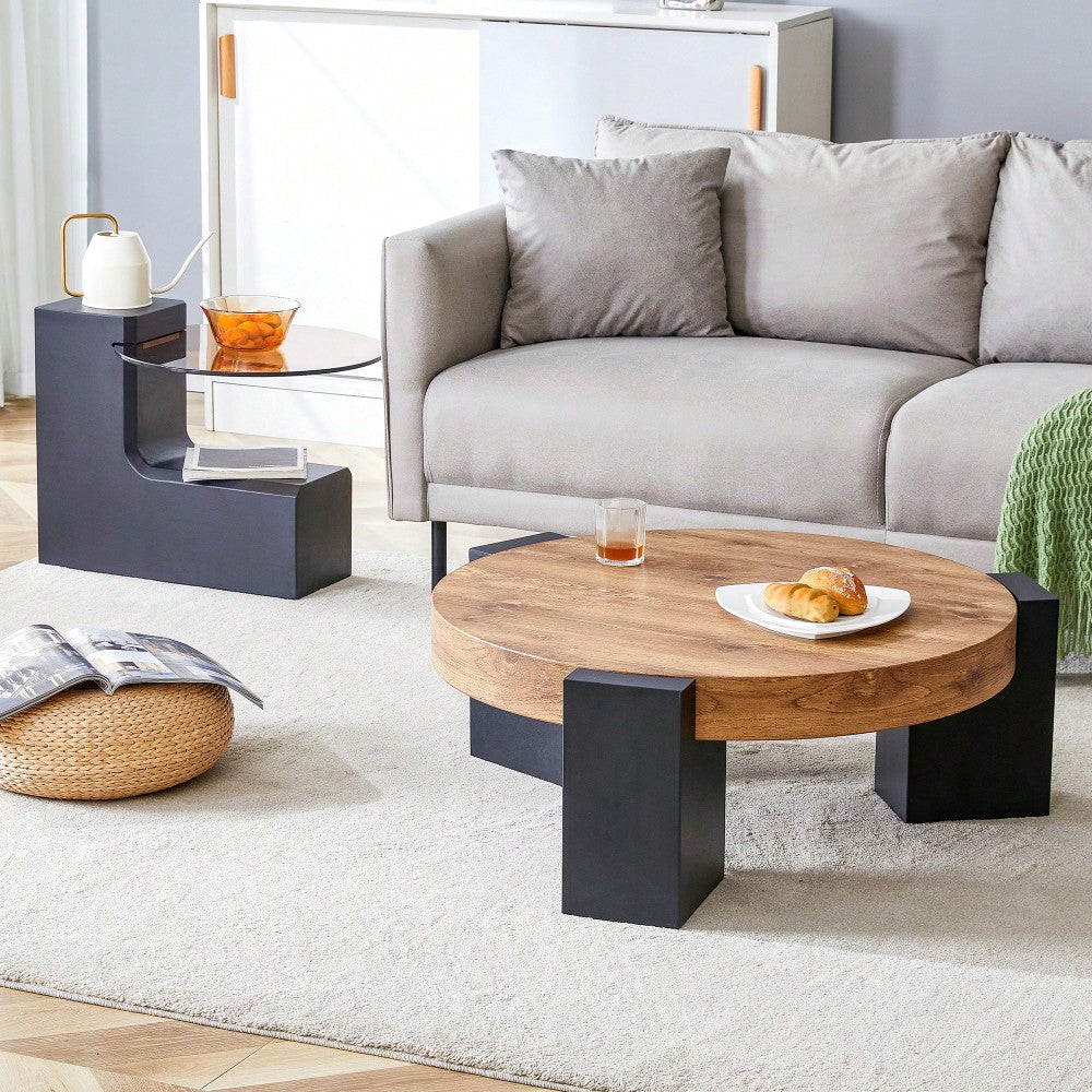 Versatile Detachable Double-Decker Coffee Table - Stylish Design For Flexible Space Utilization In Any Setting Image 5