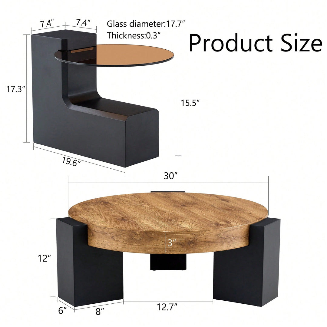 Versatile Detachable Double-Decker Coffee Table - Stylish Design For Flexible Space Utilization In Any Setting Image 6