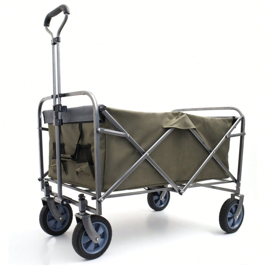 Versatile Folding Trolley Cart For Outdoor Adventures, Beach Trips, And Camping - Compact Micro Design Image 1