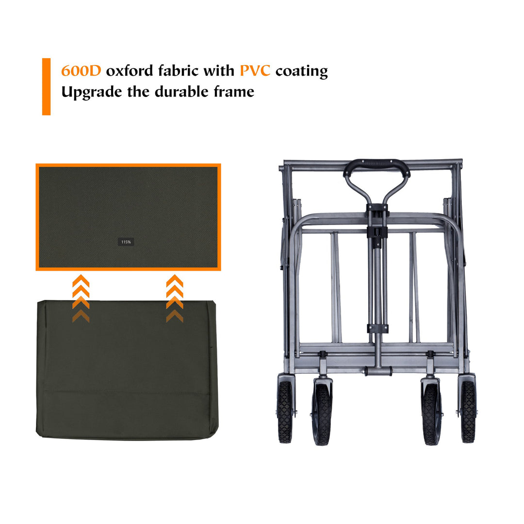 Versatile Folding Trolley Cart For Outdoor Adventures, Beach Trips, And Camping - Compact Micro Design Image 4