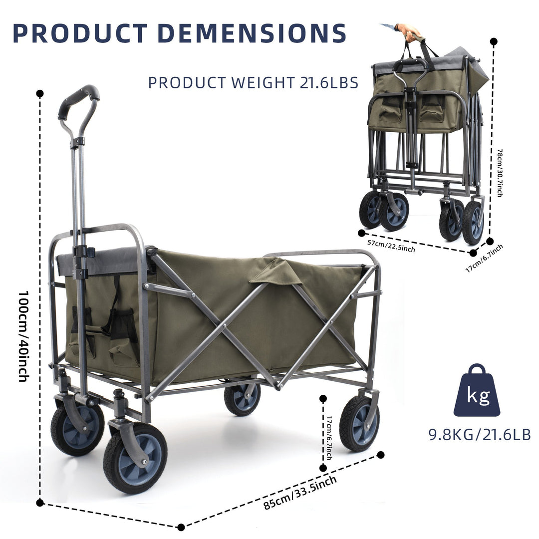 Versatile Folding Trolley Cart For Outdoor Adventures, Beach Trips, And Camping - Compact Micro Design Image 5