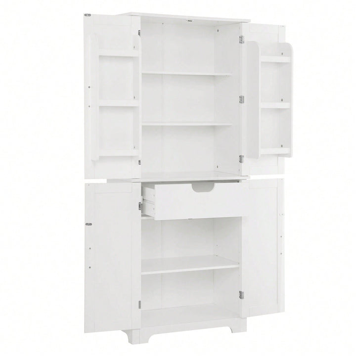 Versatile Freestanding Storage Cabinet with Adjustable Shelves for Kitchen, Living Room, Bathroom or Home Office Image 3