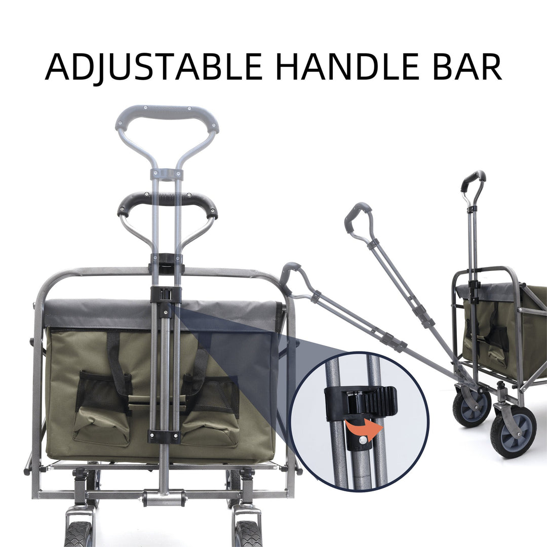 Versatile Folding Trolley Cart For Outdoor Adventures, Beach Trips, And Camping - Compact Micro Design Image 6