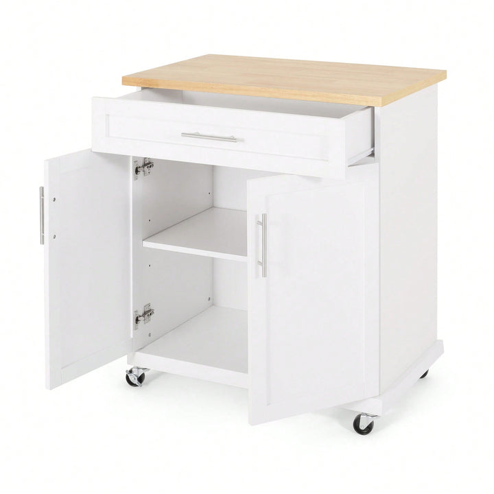 Versatile Kitchen Cart With Ample Storage And Stylish Design For Easy Meal Prep And Organization Image 3