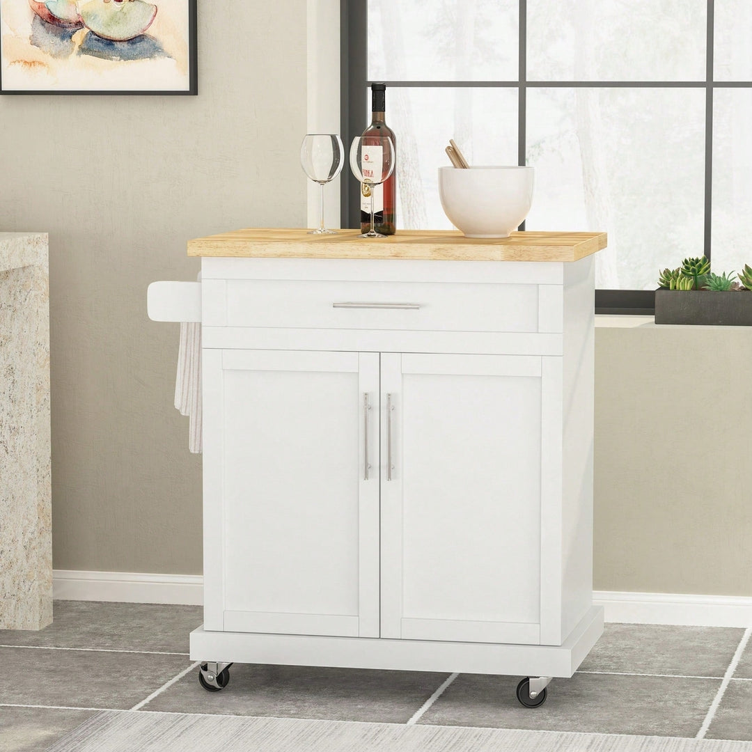 Versatile Kitchen Cart With Ample Storage And Stylish Design For Easy Meal Prep And Organization Image 9