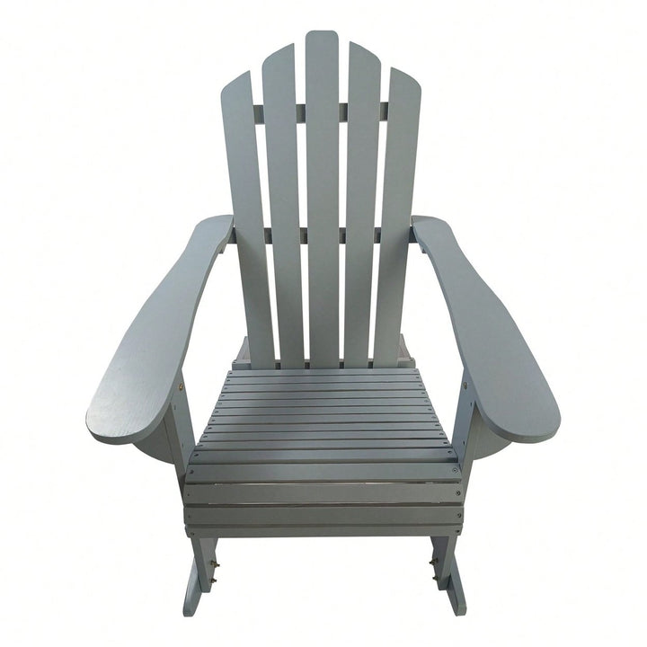 Wooden Outdoor Rocking Adirondack Chair Image 3