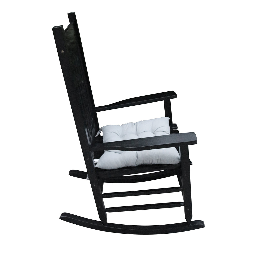 Wooden Porch Rocker Chair Black Without Mat Image 3