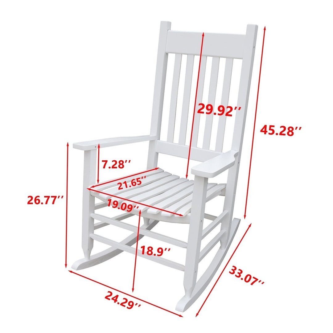 Wooden Porch Rocker Chair Image 7