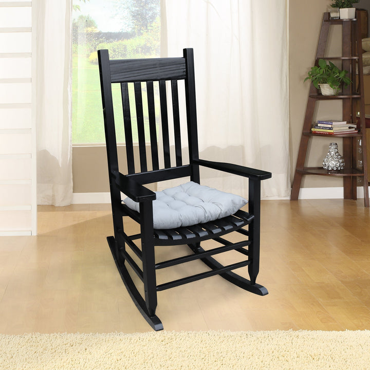 Wooden Porch Rocker Chair Black Without Mat Image 6