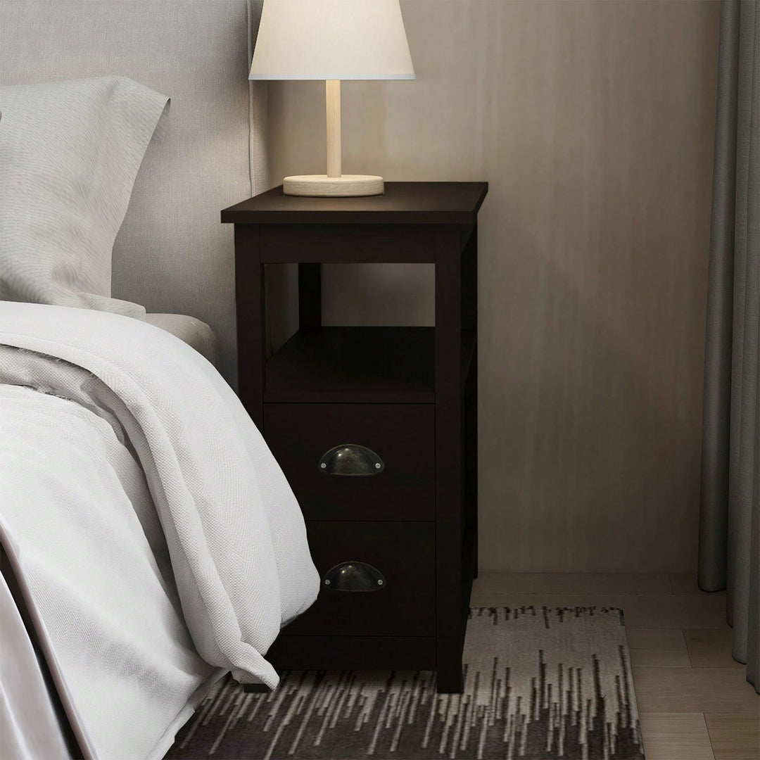 Versatile Side Table With Drawers And Shelves: Enhance Storage And Functionality With Style Image 4