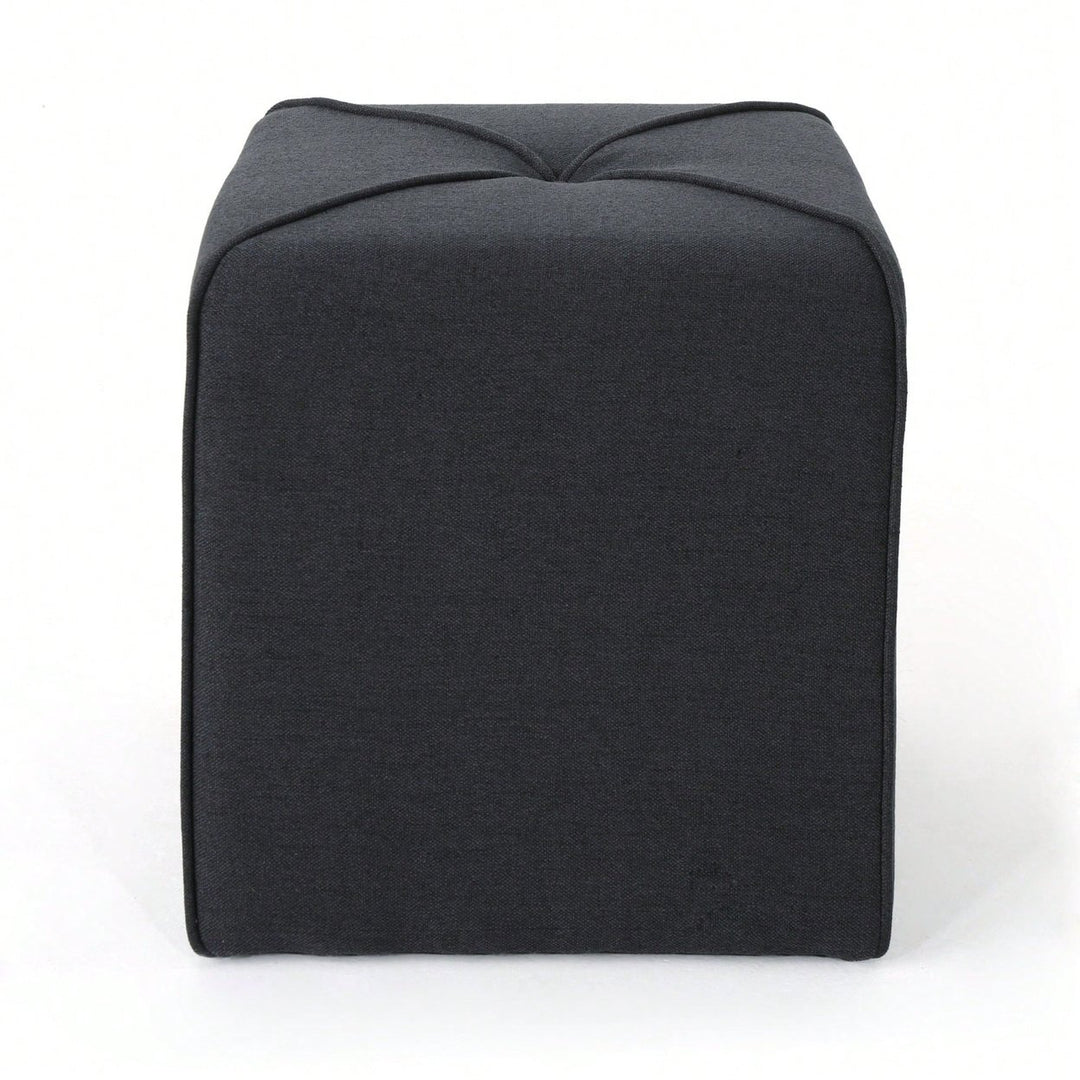 Versatile Square Cassella Cube Ottoman For Extra Seating And Footrest In Living Room Or Playroom Image 2