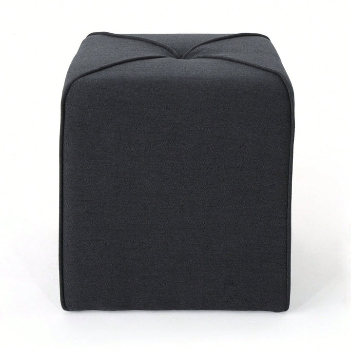 Versatile Square Cassella Cube Ottoman For Extra Seating And Footrest In Living Room Or Playroom Image 2