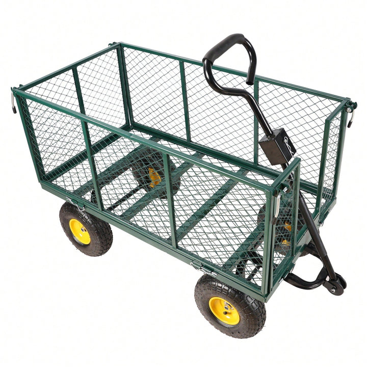 Transportable Green Flower Cart With Cloth Bag - Ideal For Firewood And Garden Essentials Image 8