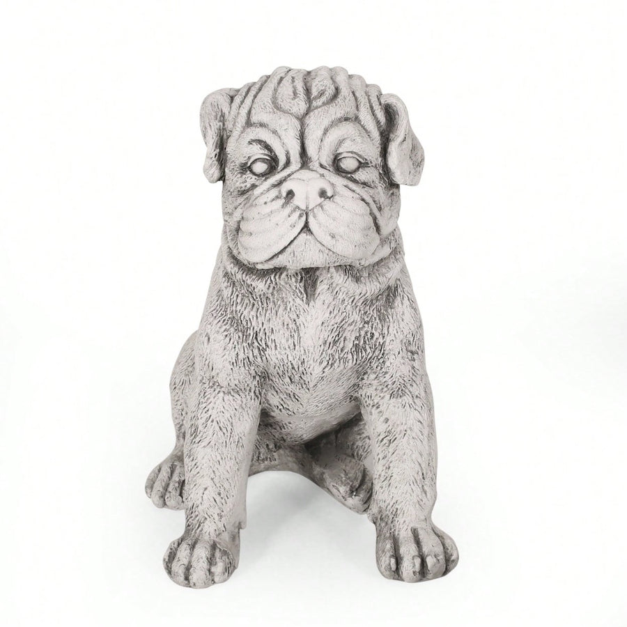 Weatherproof Concrete Dog Statue For Garden Decor Image 1