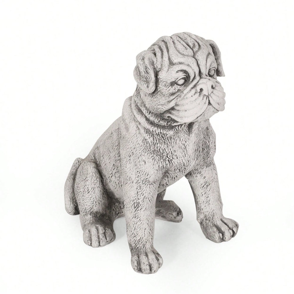 Weatherproof Concrete Dog Statue For Garden Decor Image 2