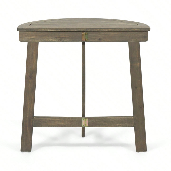 Westmont Half-Round Bistro Table, Grey Image 1