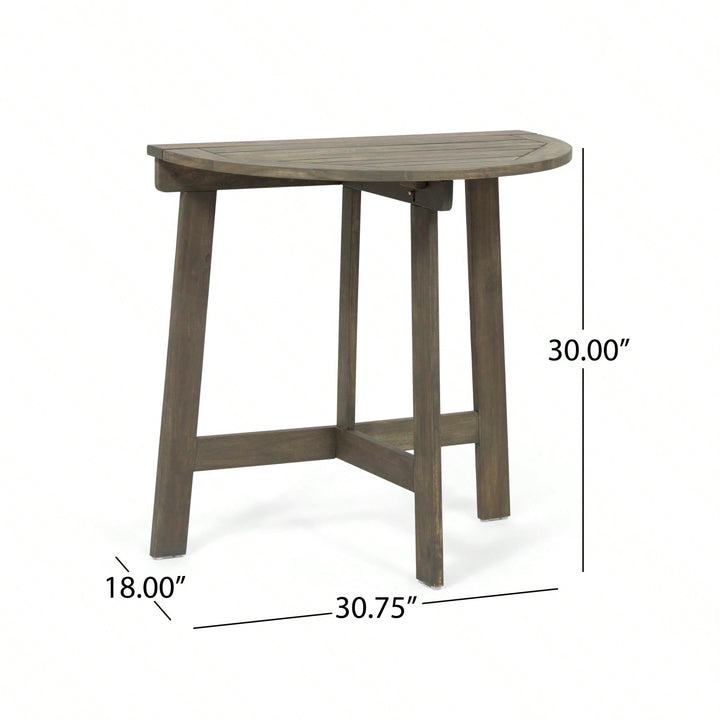 Westmont Half-Round Bistro Table, Grey Image 4