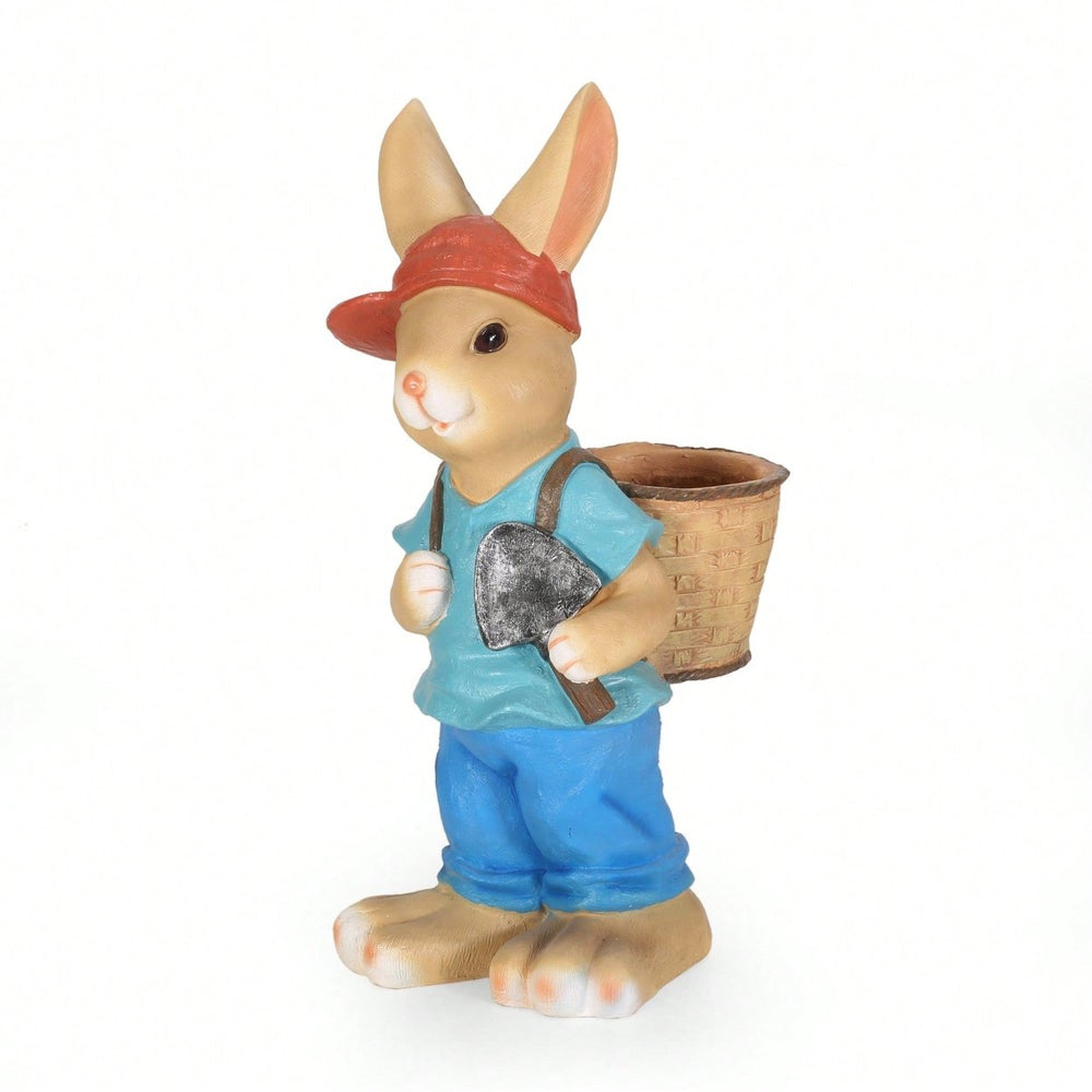 Whimsical Friendly Rabbit Planter For Indoor And Outdoor Decor Image 2