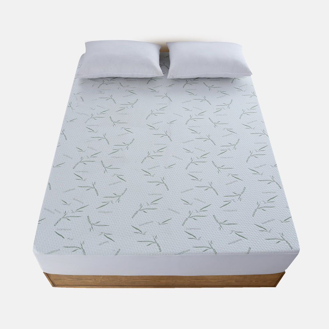 Waterproof Bamboo Mattress Protector Soft Breathable Mattress Topper Image 4