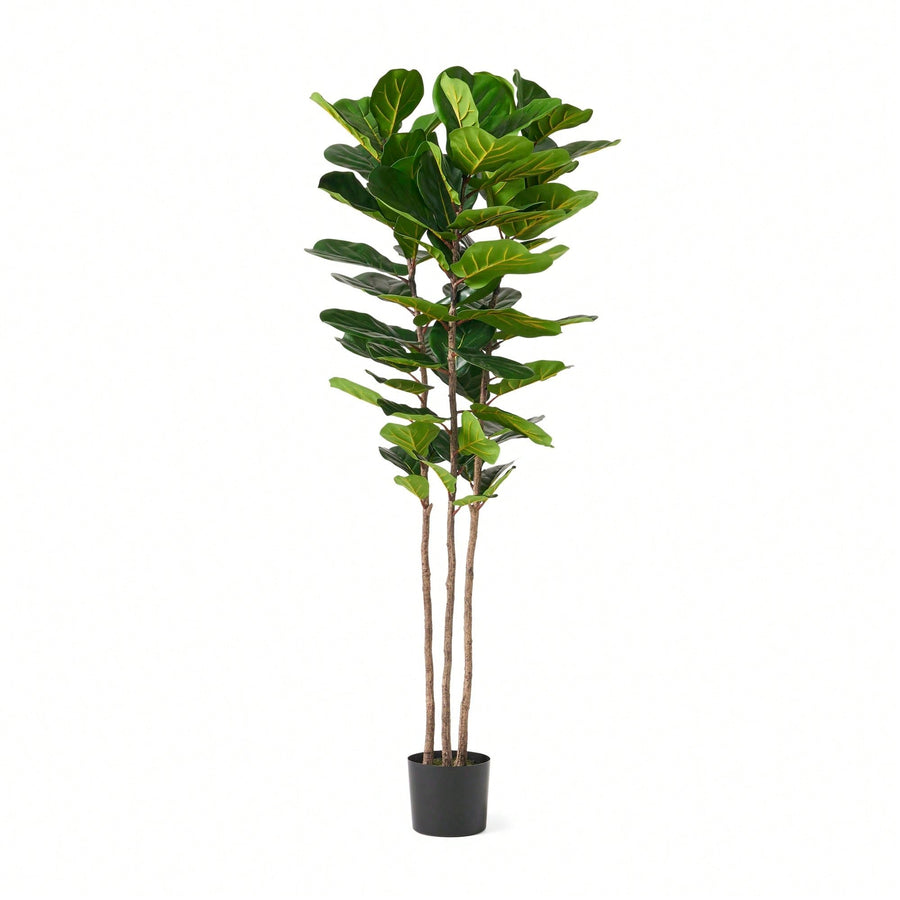 180CM Artificial Fiddle Leaf Fig Tree With 72 Lush Green Leaves For Home And Image 1