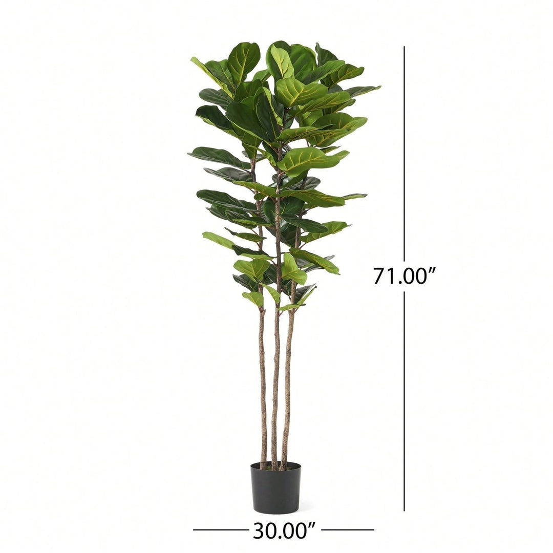 180CM Artificial Fiddle Leaf Fig Tree With 72 Lush Green Leaves For Home And Image 6