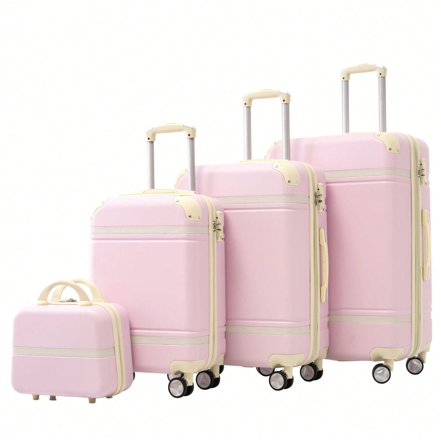 4 Piece Hardshell Luggage Set With TSA Lock Lightweight Spinner Suitcases 20" 24" 28" And Cosmetic Case Image 1