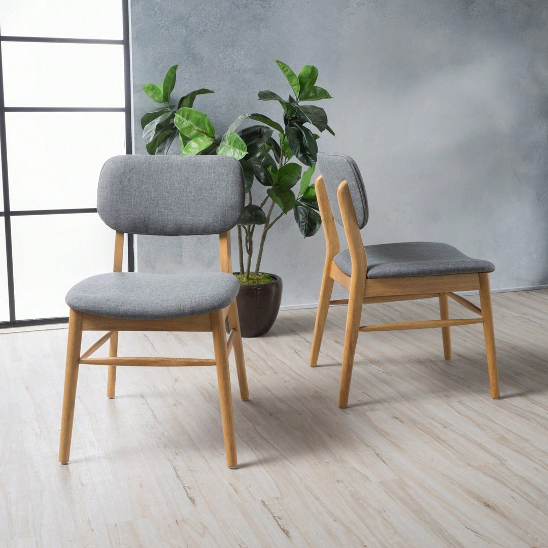 Elegant Set Of 2 Modern Dining Chairs For Home And Office Use Image 3