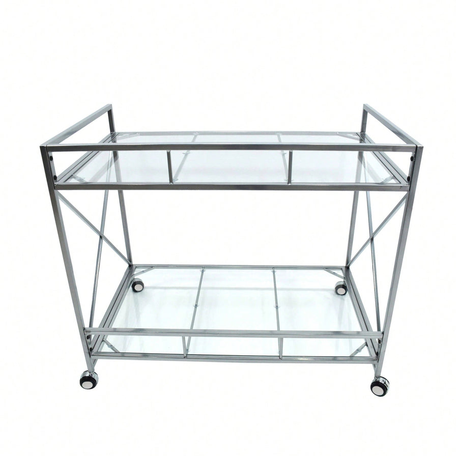 Elegant Vintage Style Bar Cart For Home Entertaining And Decor Image 1