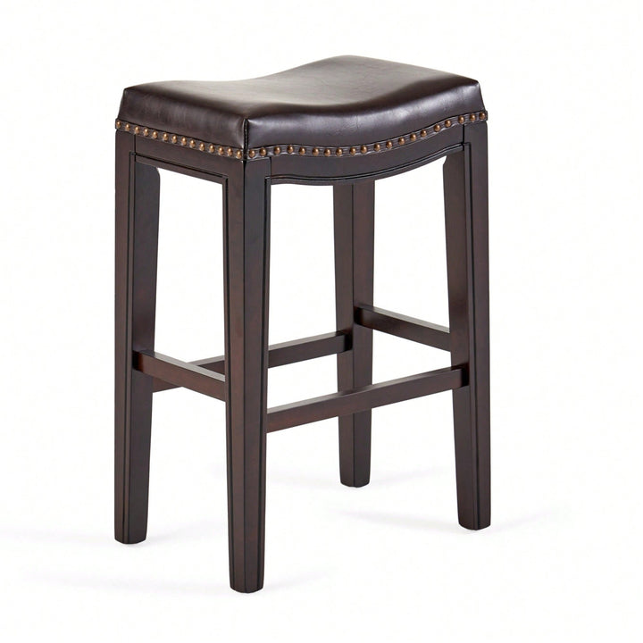 Set Of 2 Stylish Studded Counter Stools For Modern Image 8