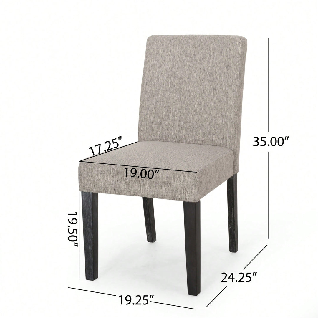 Set Of 2, Elegant Upholstered Dining Chair With Modern Design And Sturdy Frame Image 4