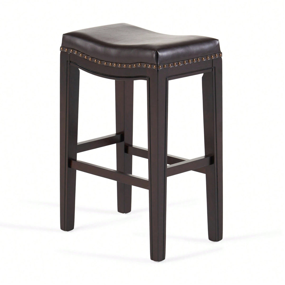 Set Of 2 Stylish Studded Counter Stools For Modern Image 9