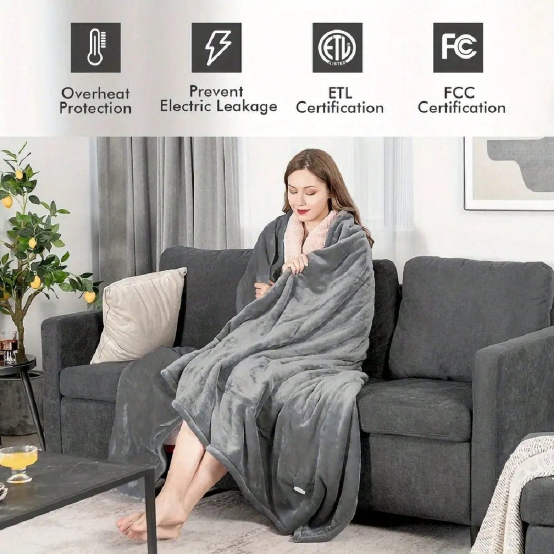 Ultra Soft Heated Blanket For Cozy Warmth And Comfort In All Seasons Image 4