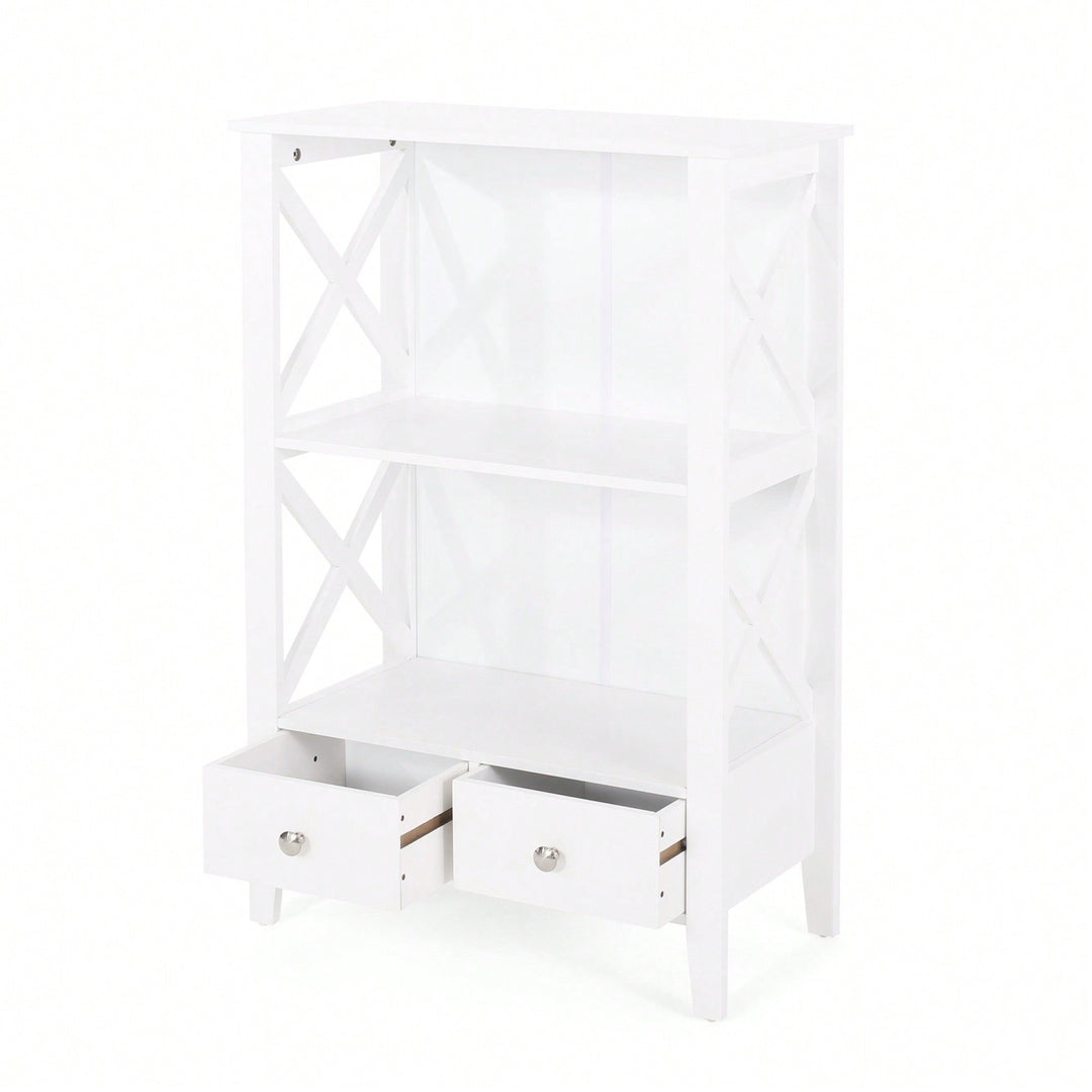 2 Drawer Storage Rack For Organizing Home And Office Essentials Image 4