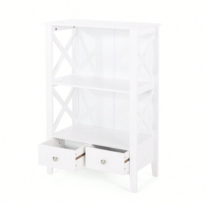 2 Drawer Storage Rack For Organizing Home And Office Essentials Image 4