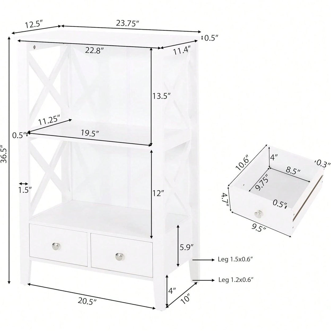 2 Drawer Storage Rack For Organizing Home And Office Essentials Image 9