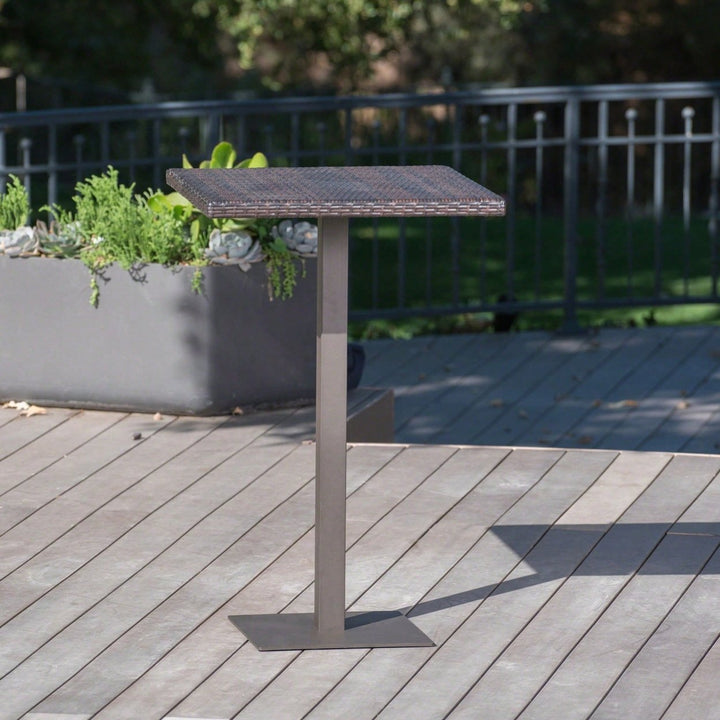 26 Inch Square Outdoor Bar Table For Patio And Garden Use Image 10