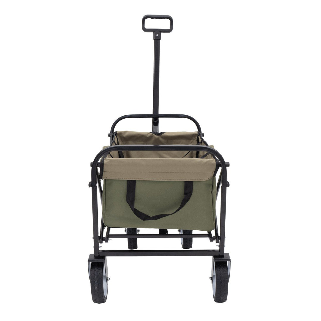 Collapsible Utility Wagon Cart with Strapping System, Supports 225lbs All-Terrain Wheels Purple Image 7