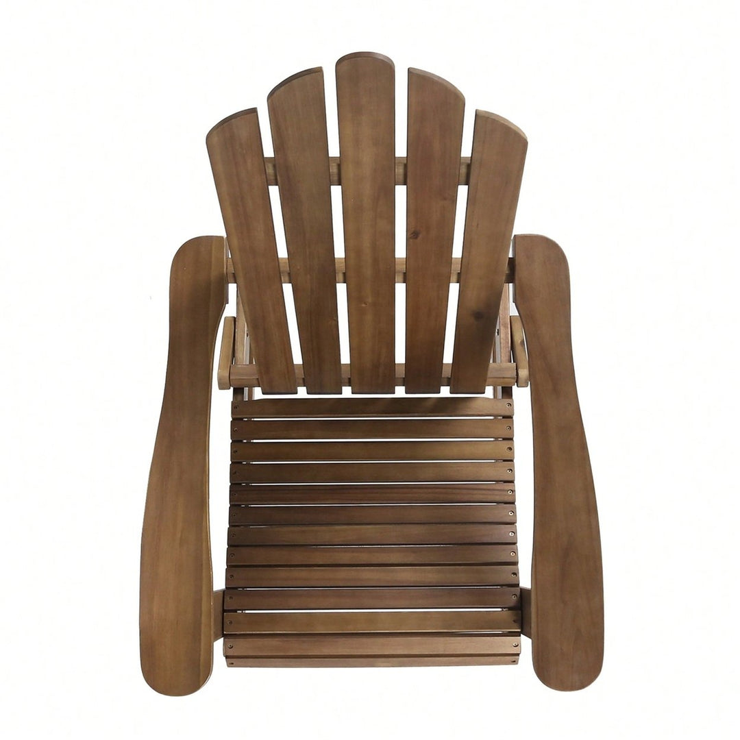 Classic Adirondack Style Rocking Chair For Outdoor Relaxation And Comfort Image 3