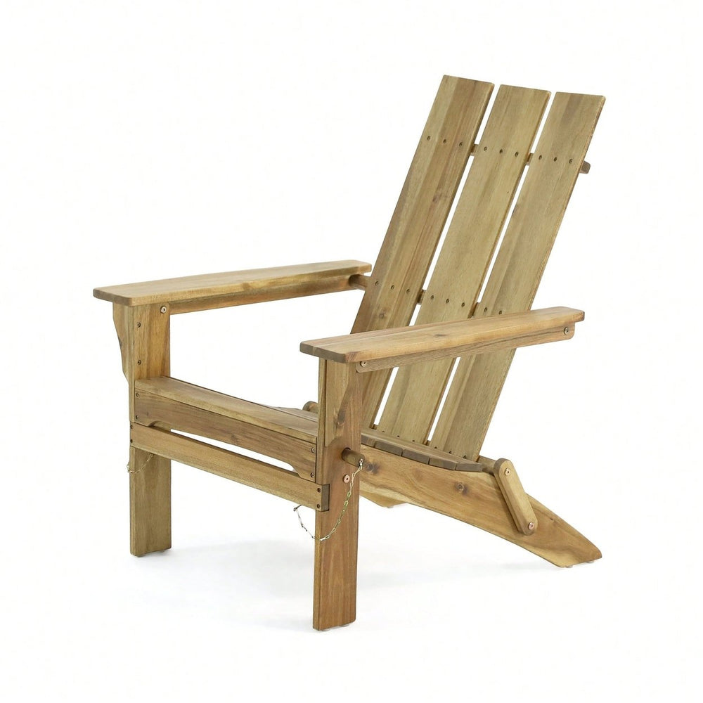 Comfortable Foldable Adirondack Chair For Outdoor Relaxation And Space-Saving Convenience Image 2