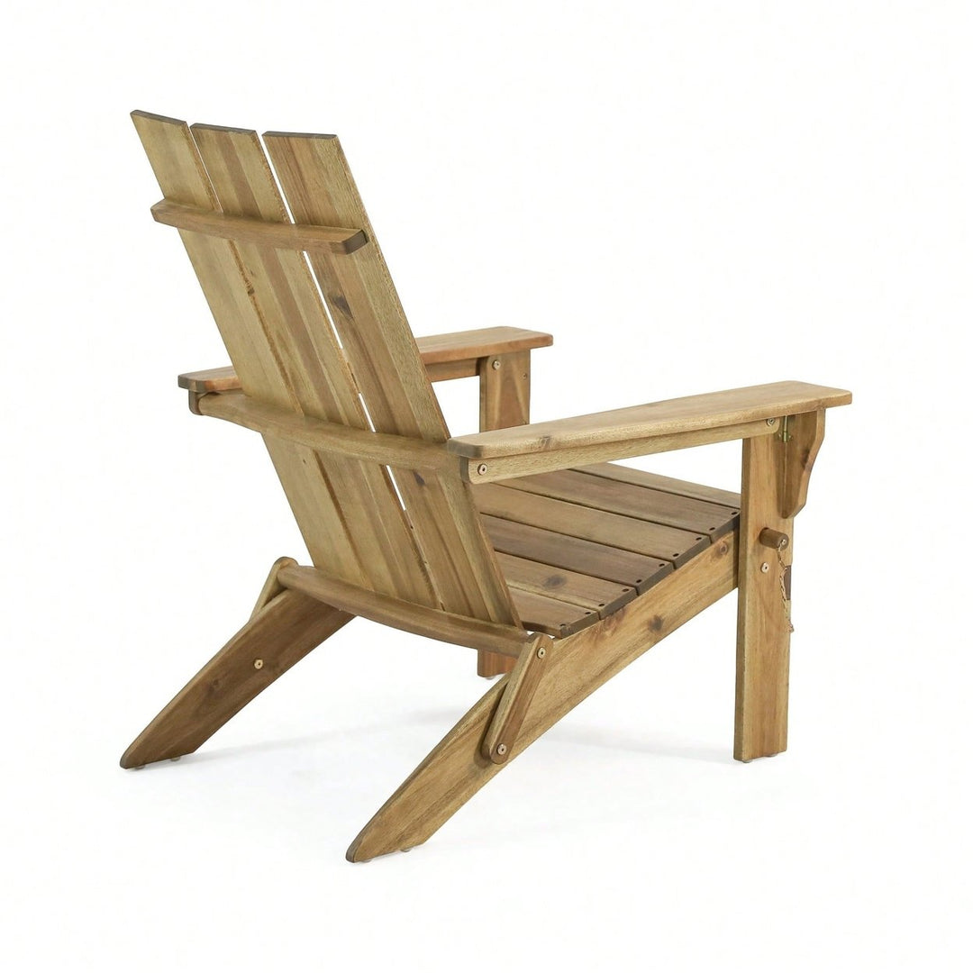 Comfortable Foldable Adirondack Chair For Outdoor Relaxation And Space-Saving Convenience Image 3