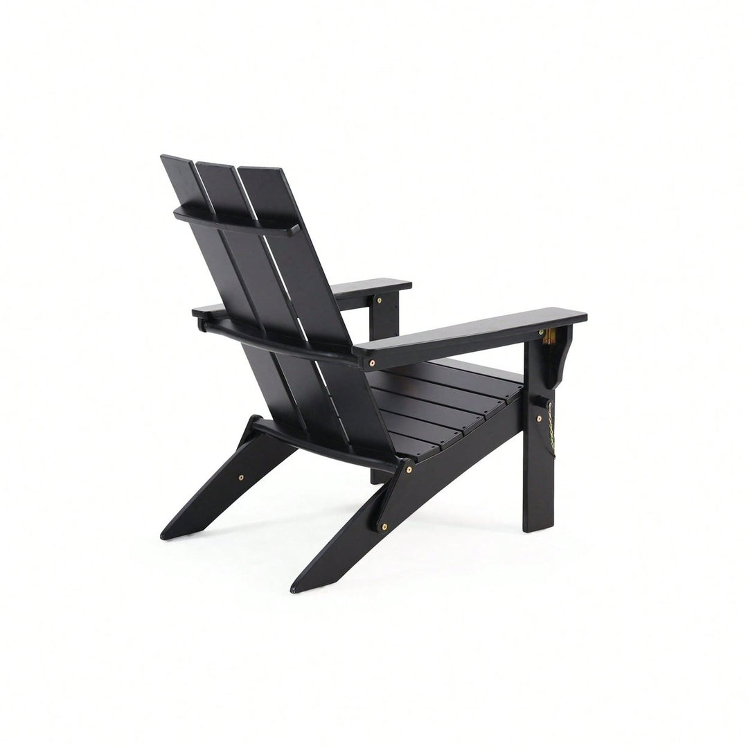 Comfortable Foldable Adirondack Chair For Outdoor Relaxation And Stylish Patio Seating Image 3