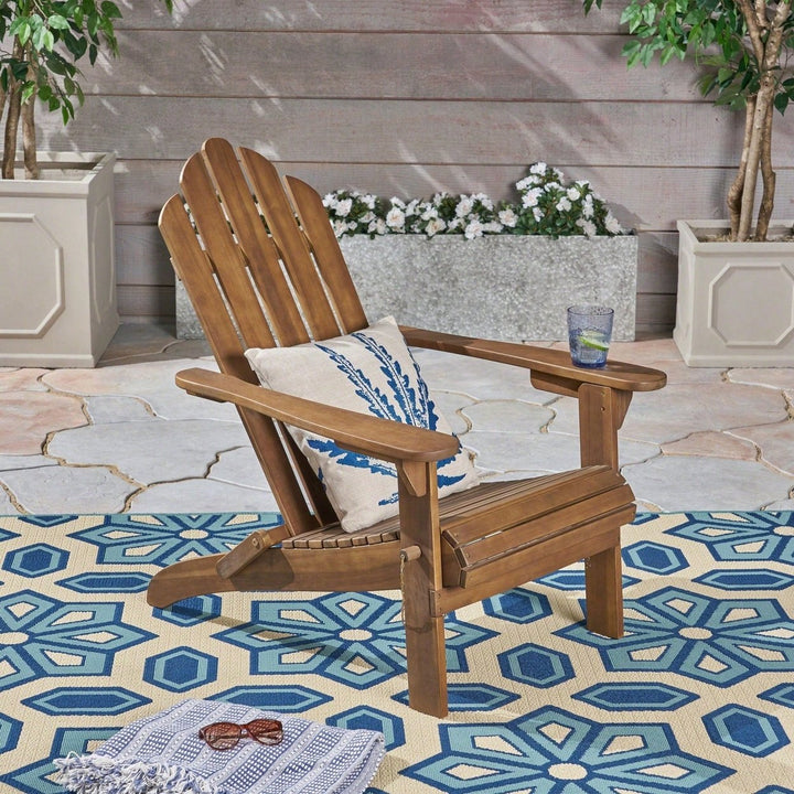 Comfortable Foldable Adirondack Chair For Outdoor Relaxation And Patio Use Image 8