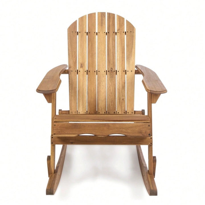 Comfortable Outdoor Adirondack Rocking Chair For Relaxation And Leisure Image 1